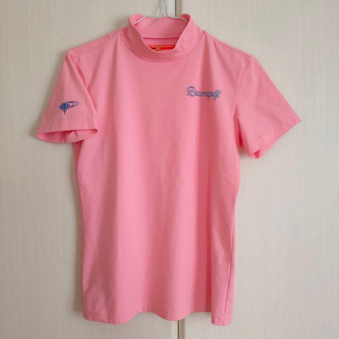 BEAMS GOLF半袖モックネックシャツM赤とピンク2点セット吸汗速乾