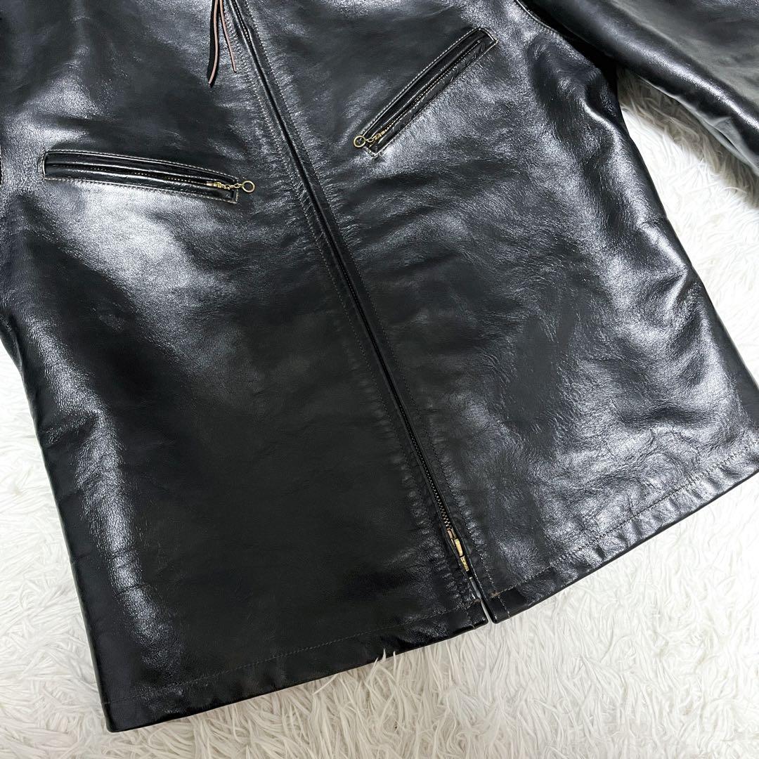 極美品 トイズマッコイ レザージャケット ホースハイド 馬革 シングルライダース