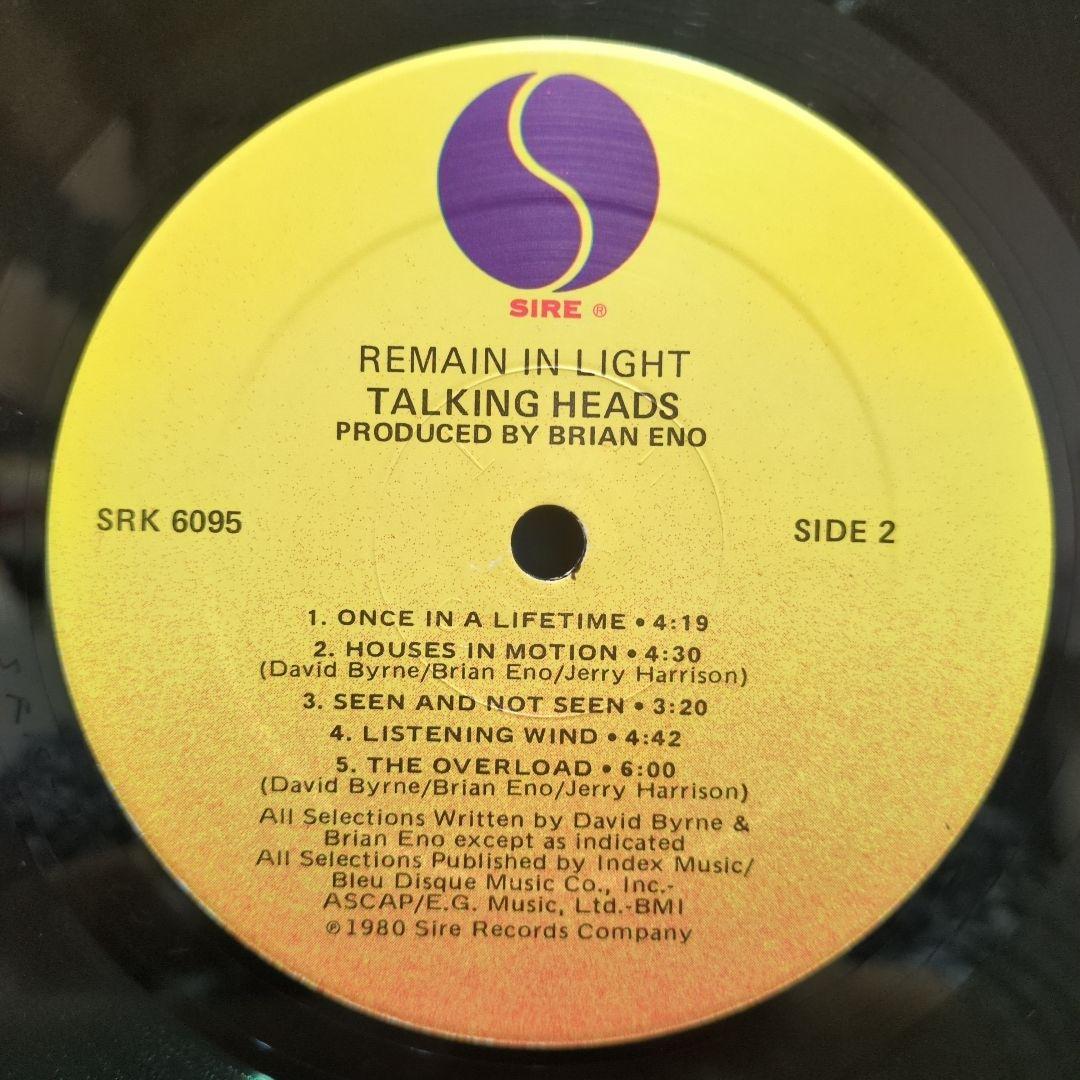 美盤 USオリジナル盤　トーキング・ヘッズ　Remain In Light