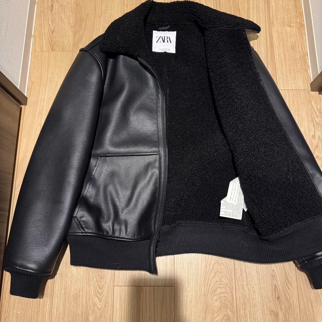 ZARA ザラ　レザージャケット　ボア　ジャケット