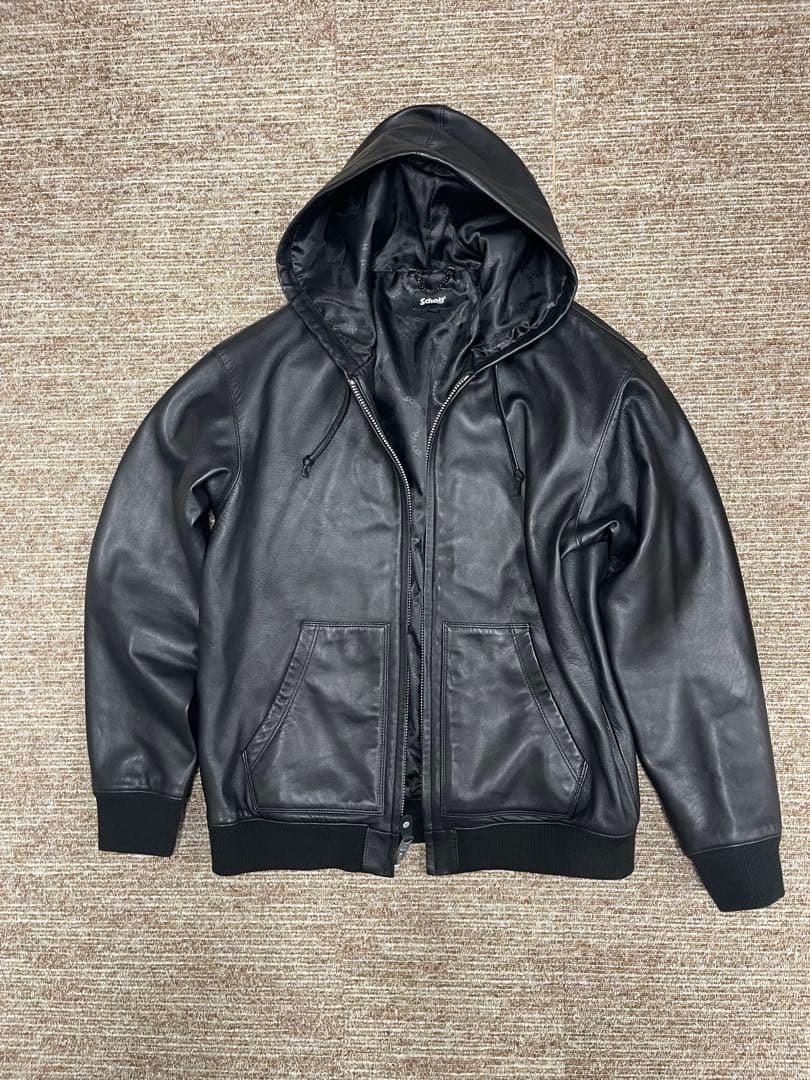 schott フード付きレザージャケット
