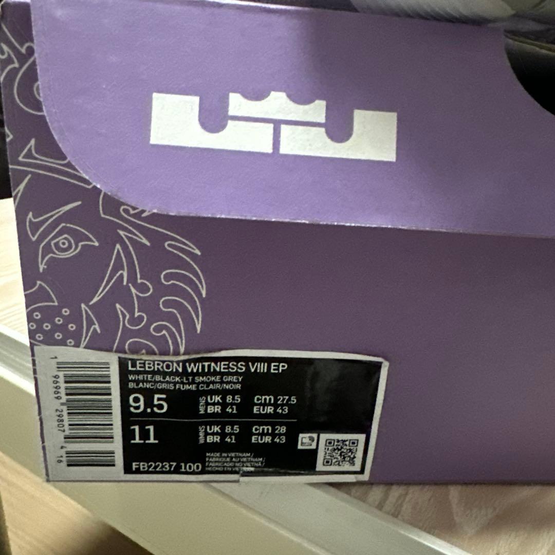 シューズ(男性用) LEBRON WITNESS VIII EP 9.5
