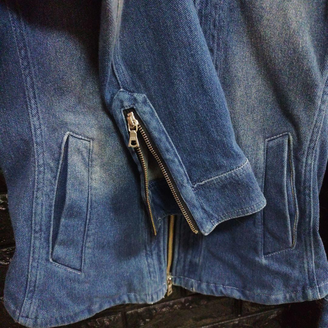 未使用に近い　NOID.　デニムスウェットフーデッドジャケット　USED加工　Ｍ