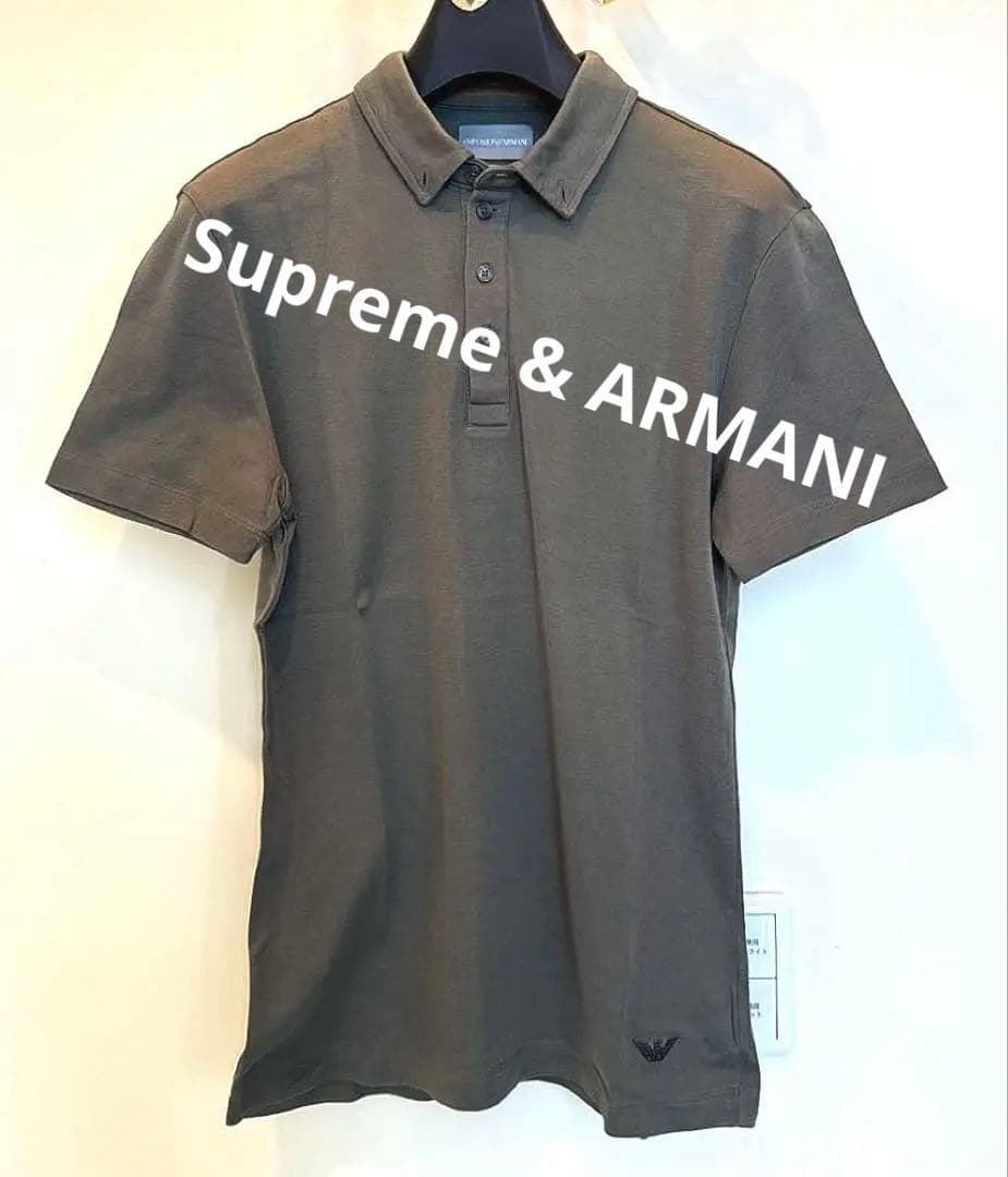 エンポリオ・アルマーニ&Supreme コラボダークグレー ポロシャツ
