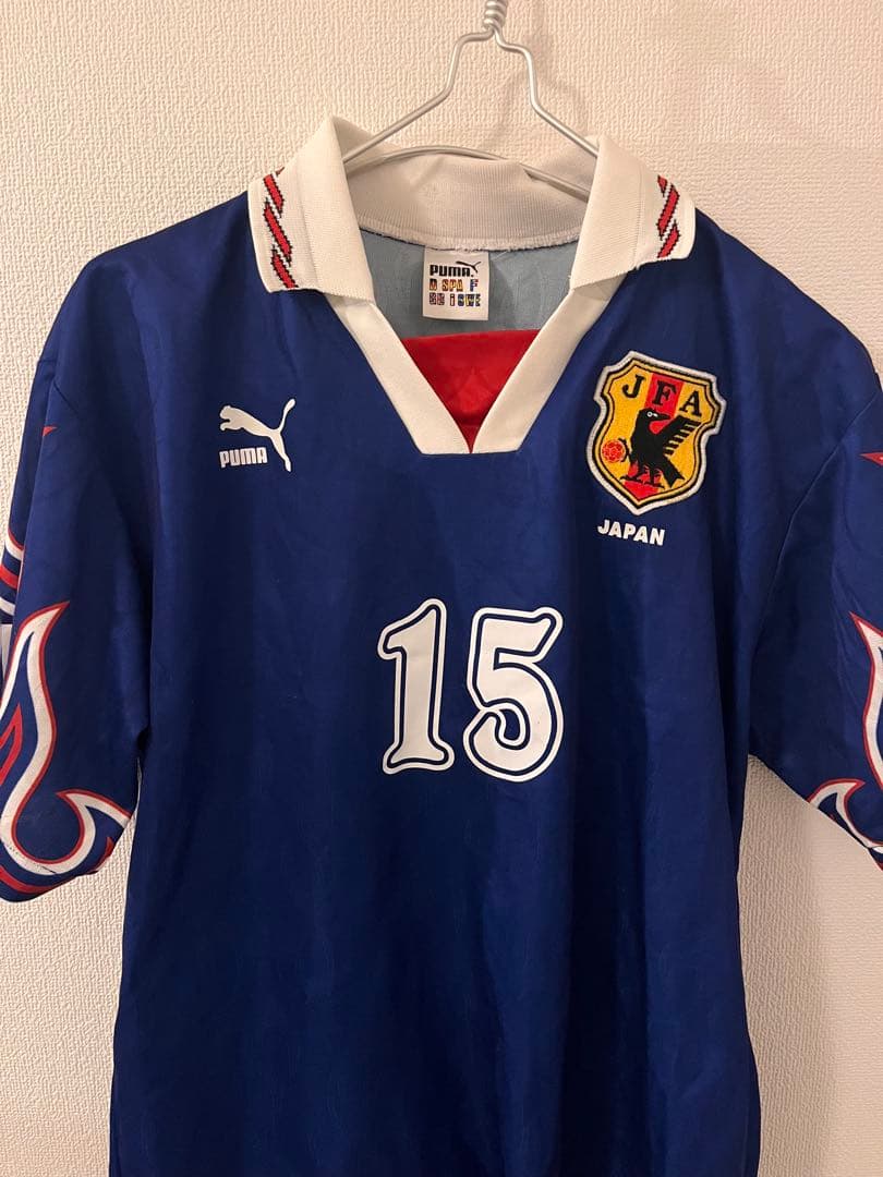 美品‼️サッカー日本代表 PUMA社製 ユニフォーム 炎1996-97　森島寛晃