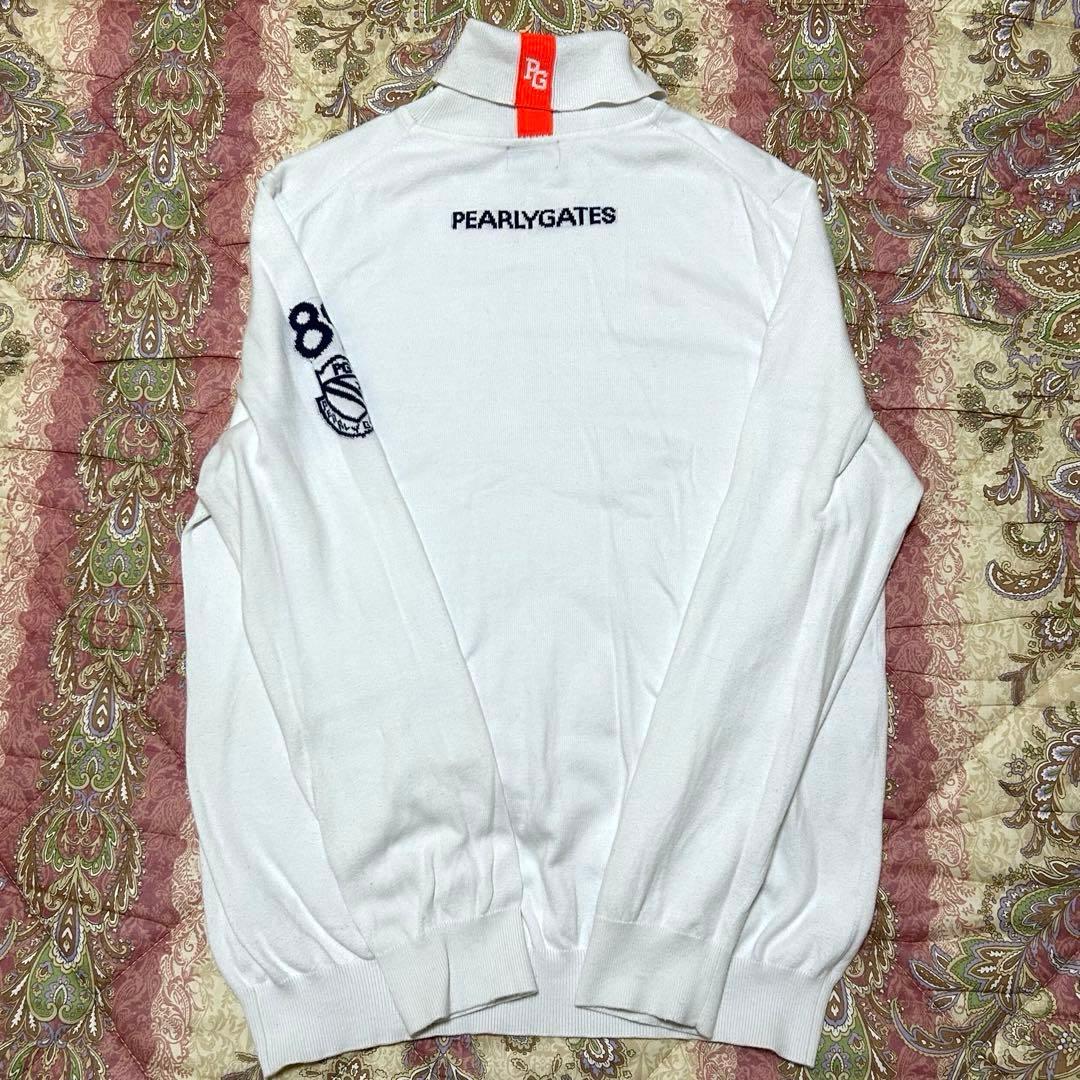 パーリーゲイツ　タートルネック　6 XL ゴルフ　ホワイト　ニット