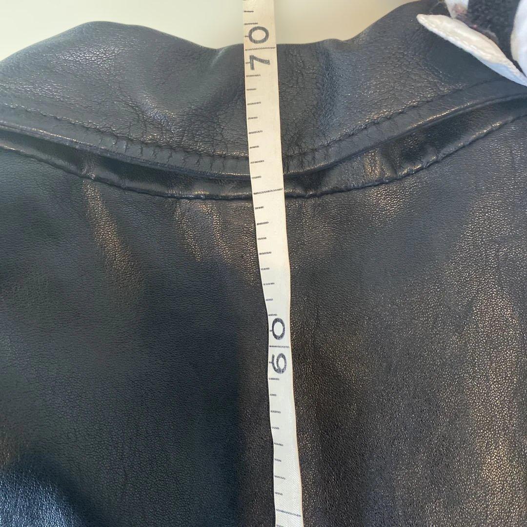 ZARA ブラック レザー ダブルライダースジャケット 羊革