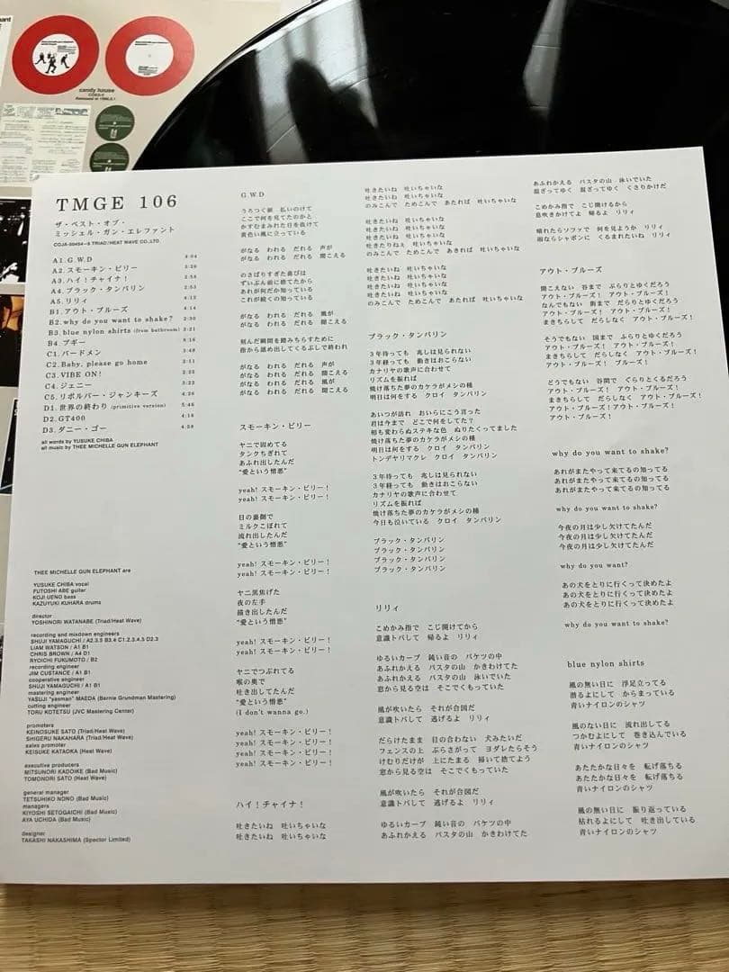 ミッシェルガンエレファント TMGE 106 アナログ レコード