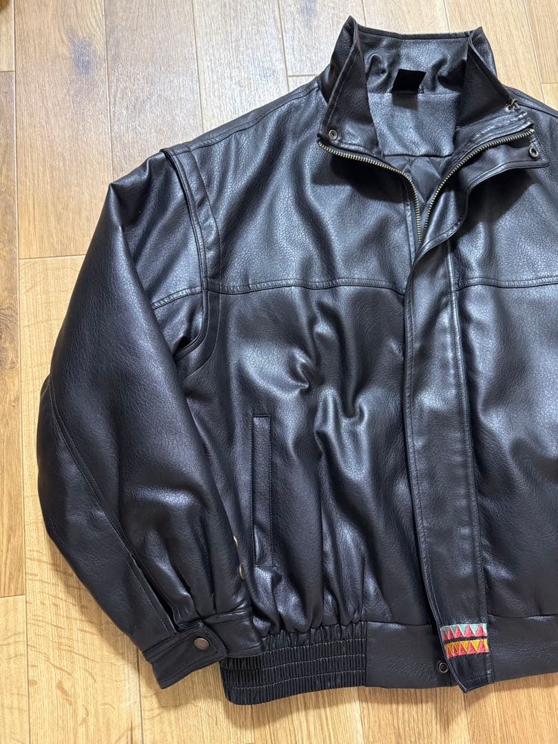 【美品】Xrage ジョジョ　空条承太郎 エコレーザージャケット