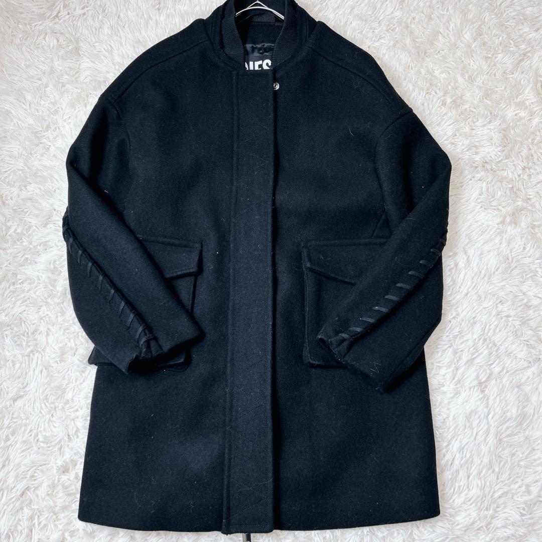 極美品✨定価6万以上　DIESEL ディーゼル ウールステッチコート 黒