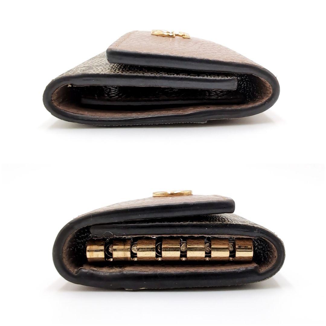 GUCCI　6連キーケース　バイカラー　ダスティー　GGスプリーム　マーモント