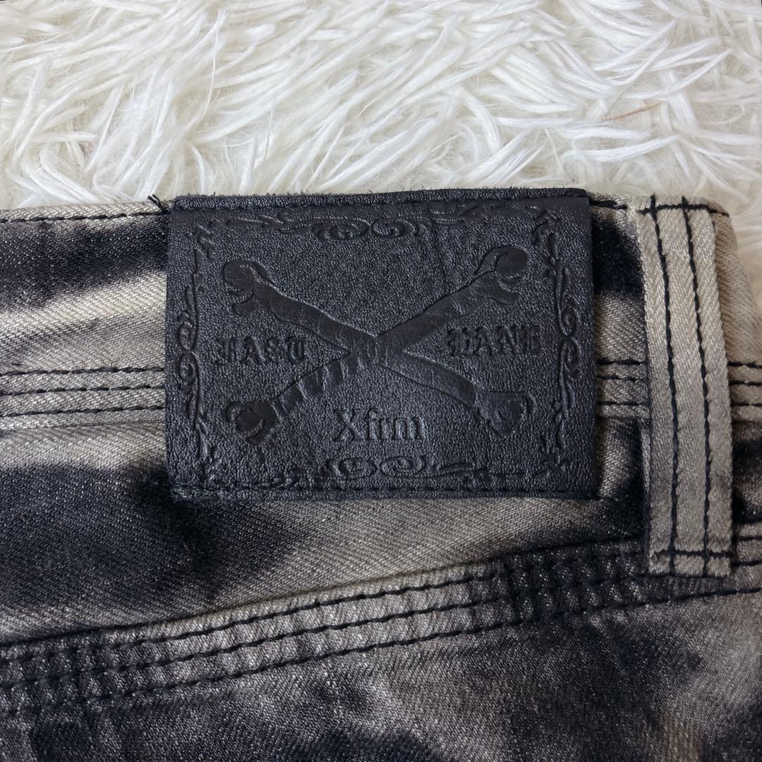 Xfrm トランスフォーム フレア ブーツカット デニム スタッズ 刺繍 y2k