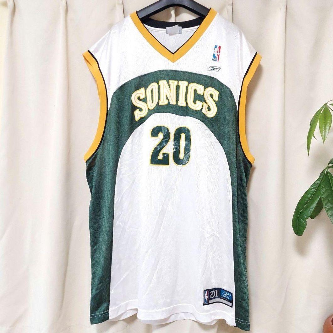 NBAシアトルスーパーソニックス バスケ シャツ ユニフォーム Reebok