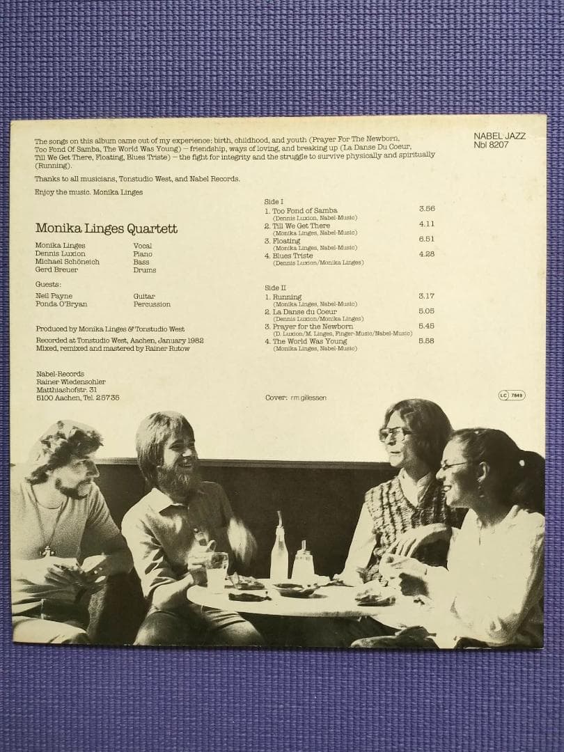 オリジナル独盤　Monika Linges Quartett　ブラジリアン名盤