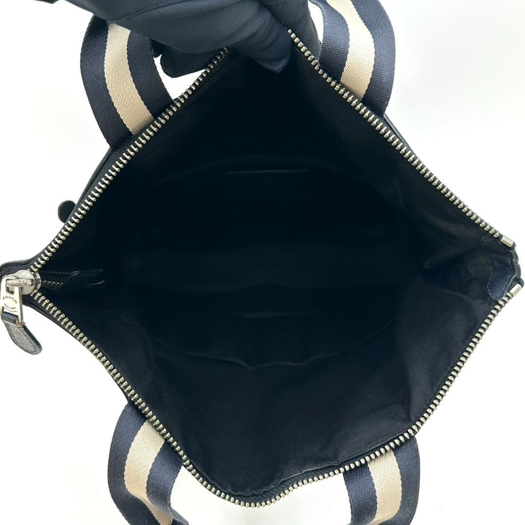 COACH コーチ チャールズ フォールドオーバー 2way トートバッグ 濃紺