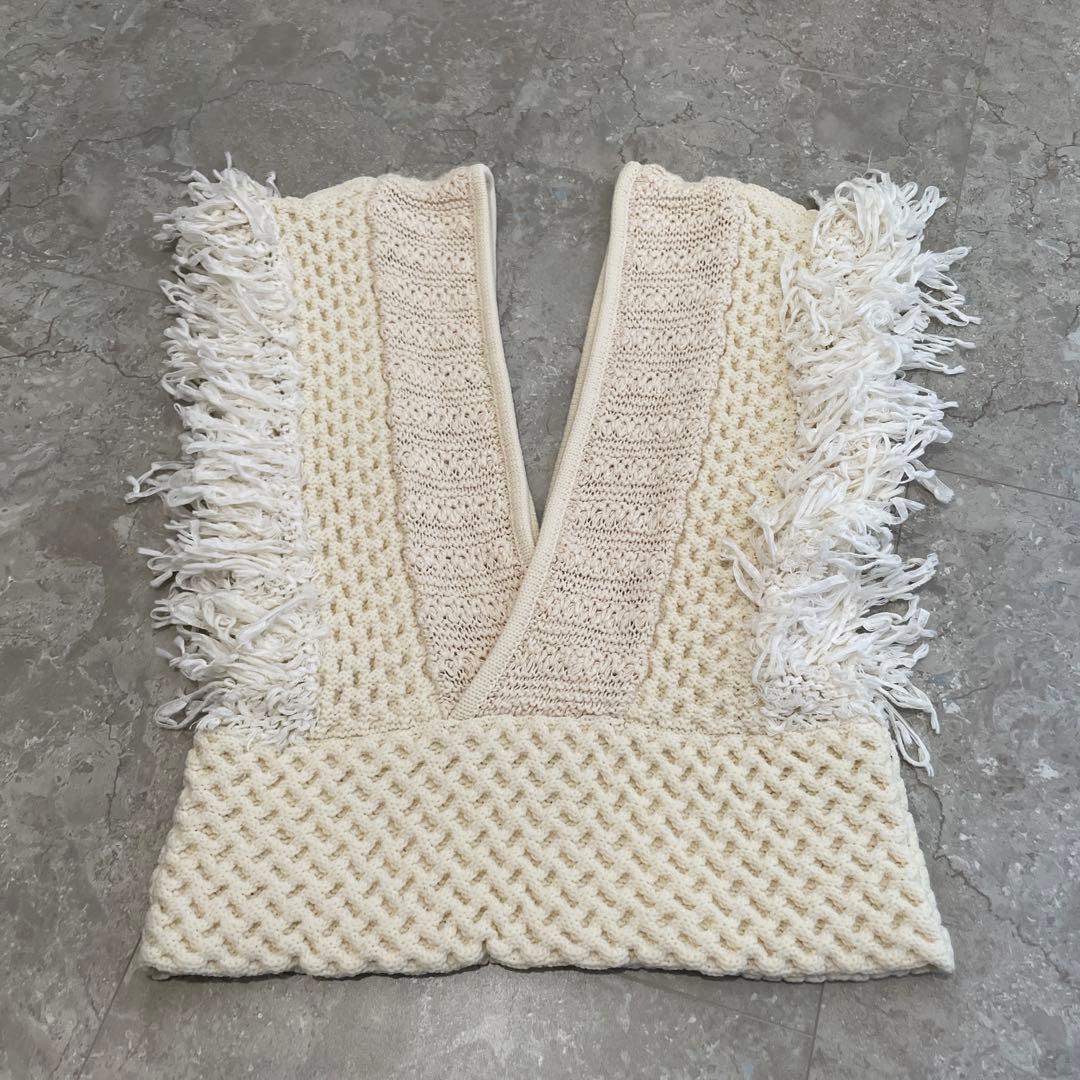 トップス leinwande Patchwork Fringe Top