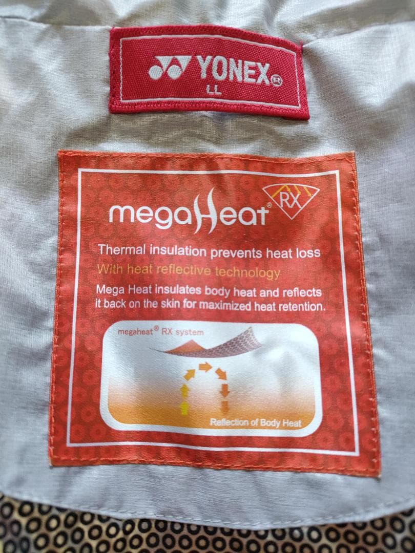 ヨネックス シルバー ホワイト ジャンバー ブルゾン mega Heat