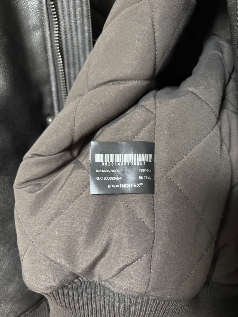 ZARA フェイクレザー　デタッチャブルネックジャケット(ブルゾン ボア襟付き)