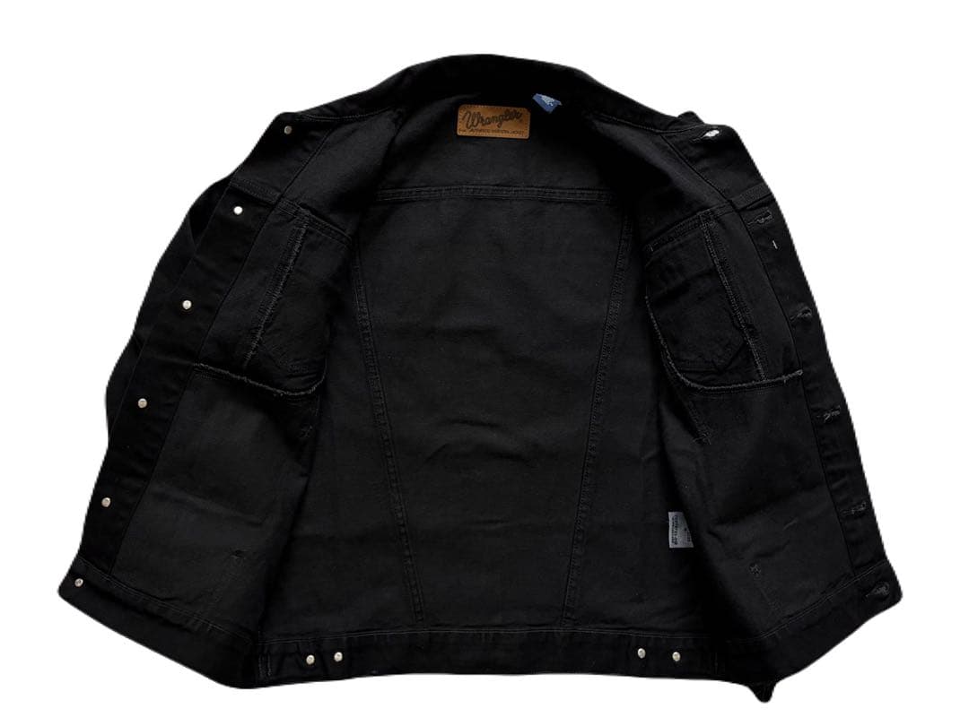 希少 USAライン Wrangler ブラック デニムジャケット ジージャン M