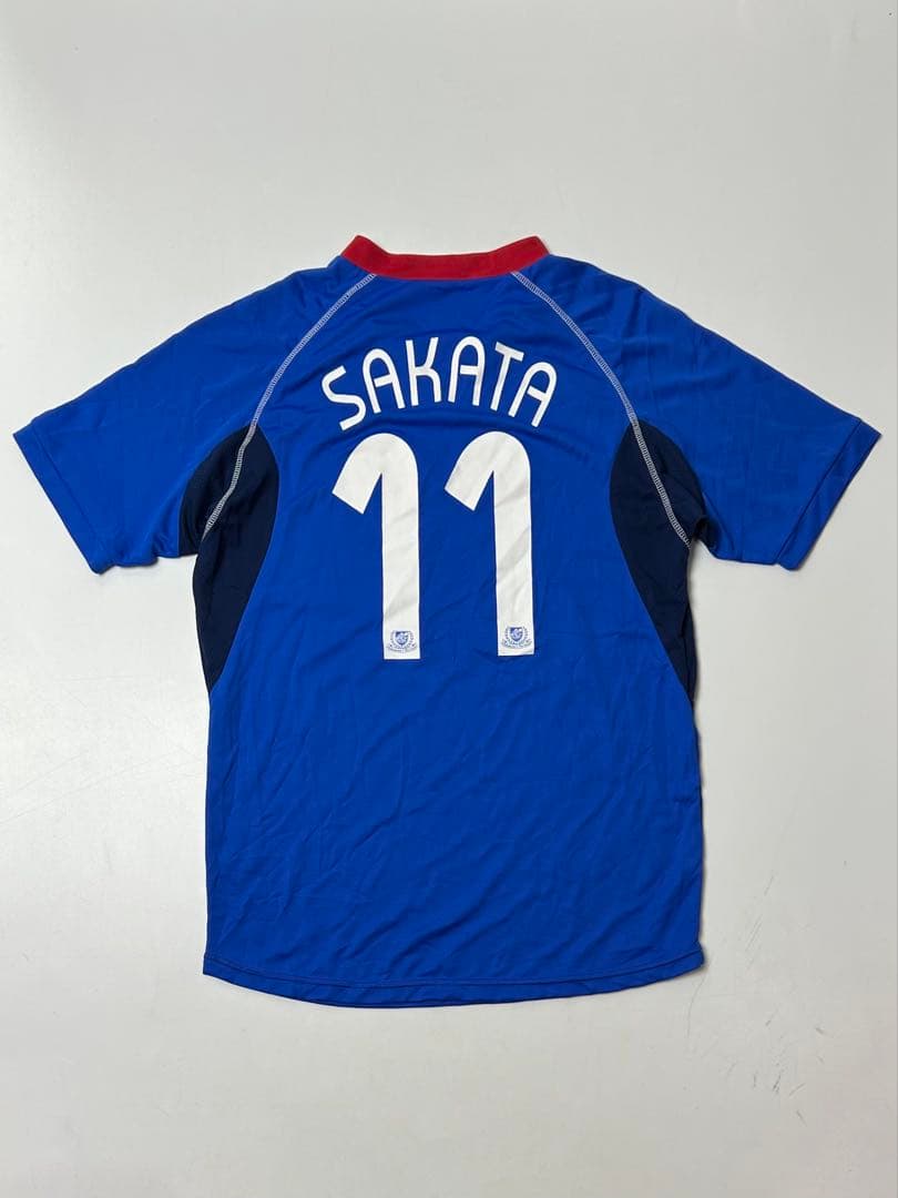 横浜 F・マリノス　サッカーシャツ　#11 ブルー　坂田大輔　Sサイズ