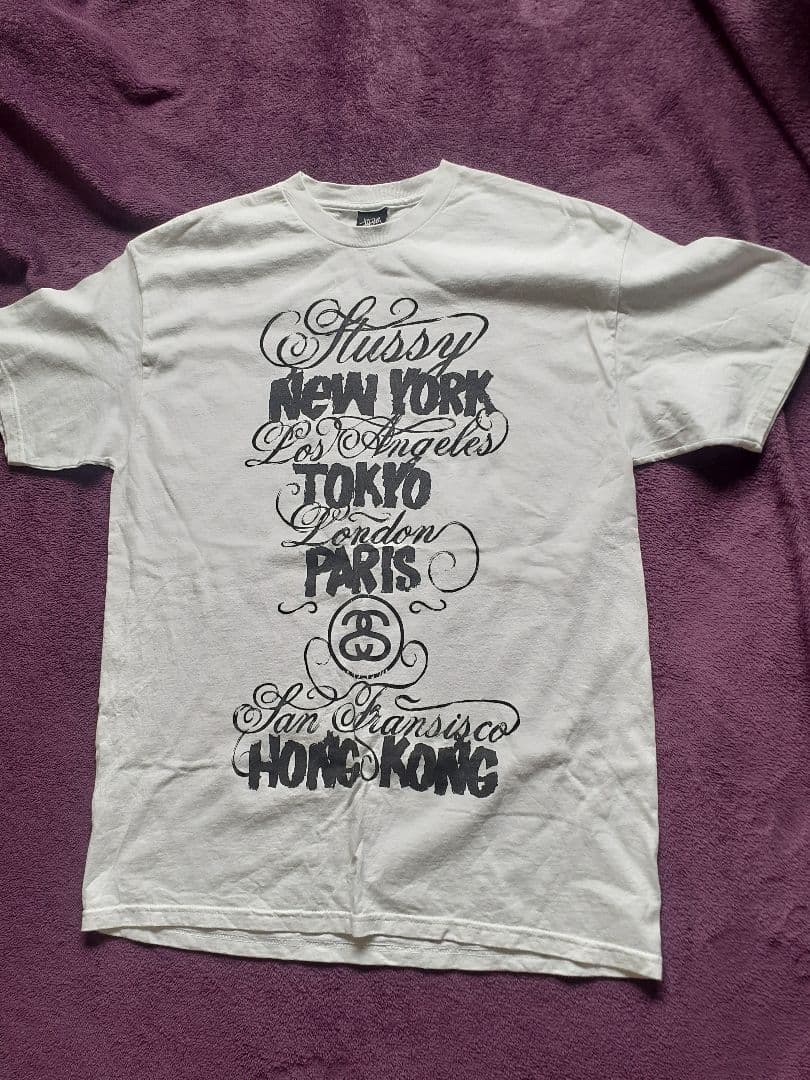 Stussy　ステューシー　×　エリックエルムズ　2006ワールドツアー　T　白