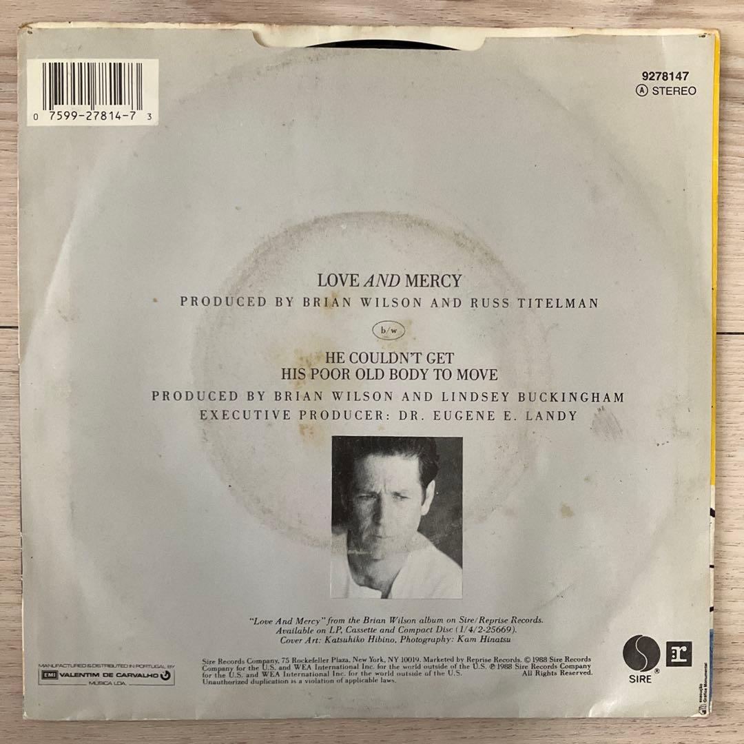 ブライアンウィルソンLove and Mercy 7インチシングル　レコード