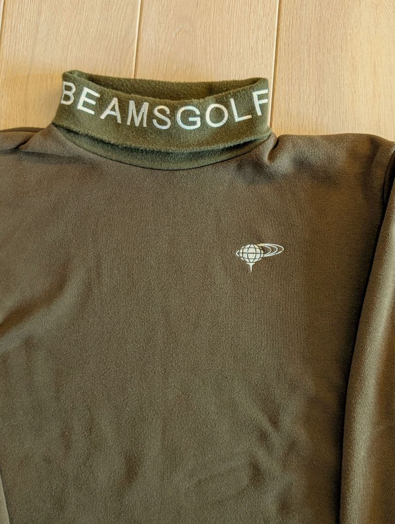 BEAMS GOLF オリーブ ハイネック トレーナー