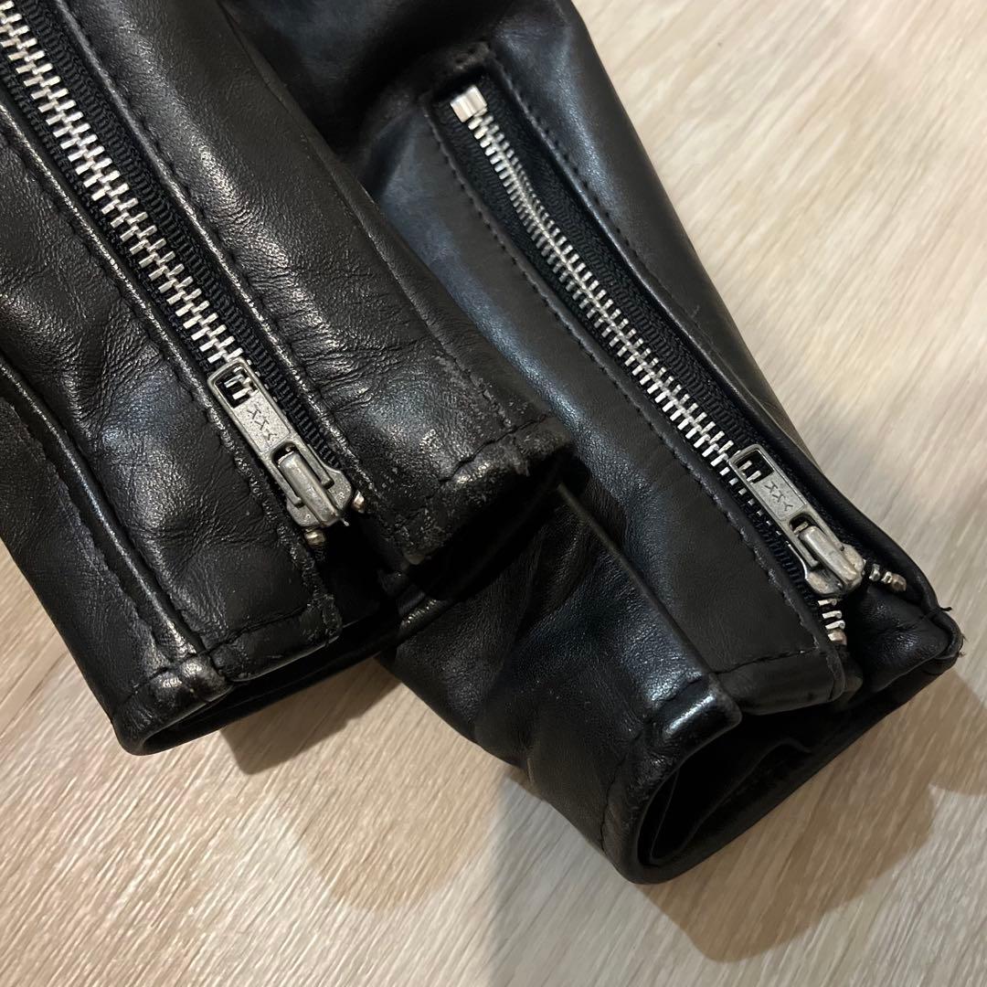 極美品 Schott 643E ライナー付シングルライダース Size34