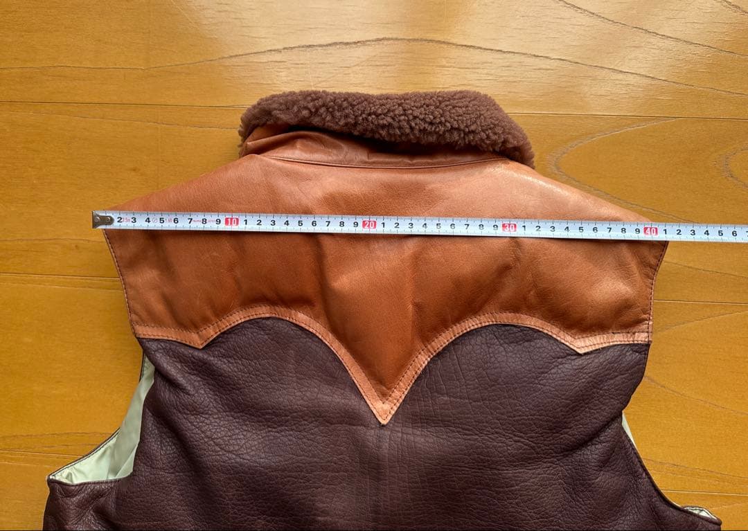 ダブルワークス レザーダウンベスト