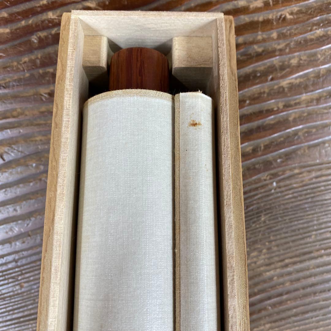 美品 掛け軸 新井月華作 紅葉図 共箱 花鳥 秋掛け