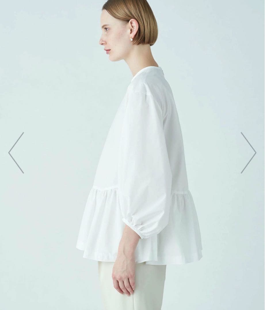 Ballsey ストレッチタフタ ティアードブラウス
