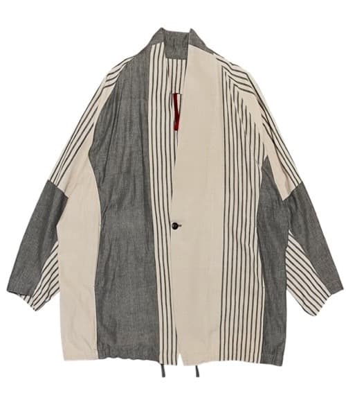 ジャケット・アウター YANTOR Stripe Khadi Cotton Jacket