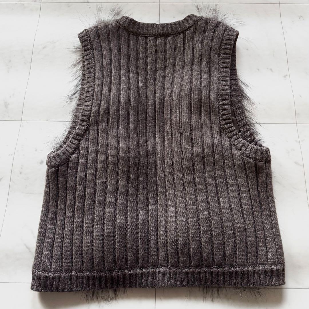 ダーマコレクション　カシミヤ　フォックス　ファーベスト　L