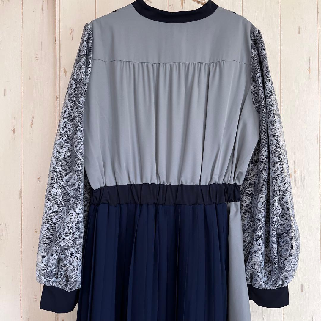 未使用品✨ somari ソマリ 刺繍 レース プリーツ　ロング ワンピース