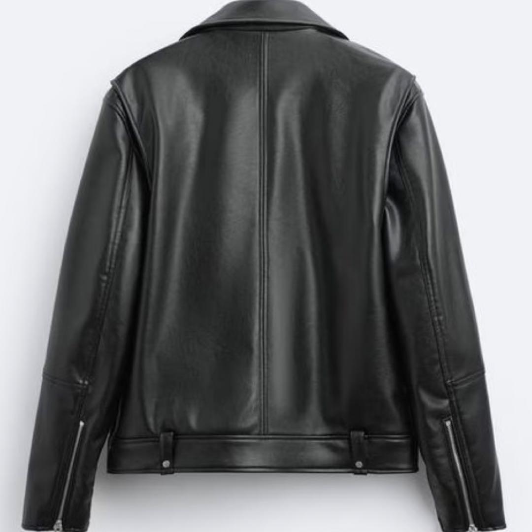 ZARA フェイクレザー ライダースジャケット メンズ