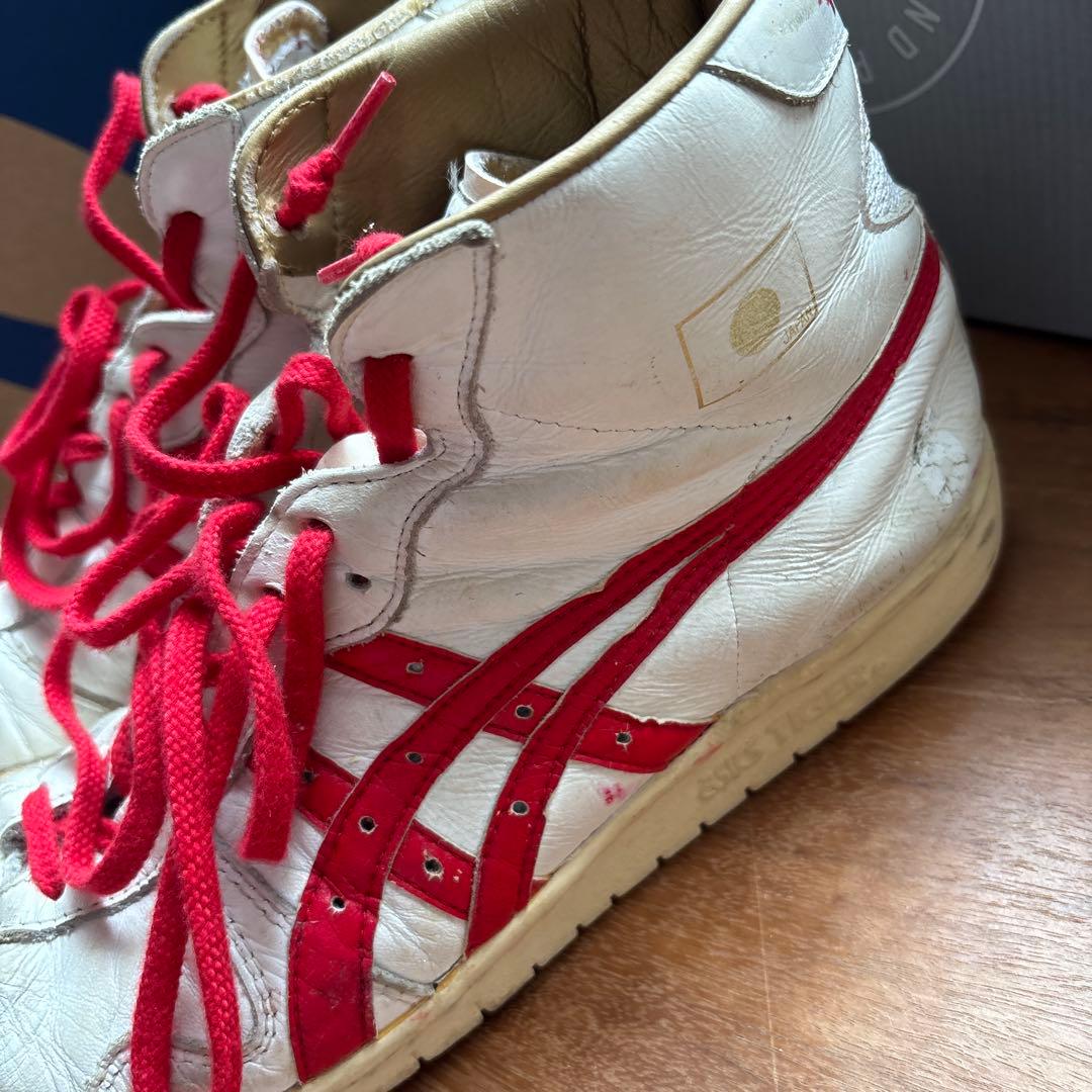 ASICS TIGER ハイカットシューズ ホワイト/レッド