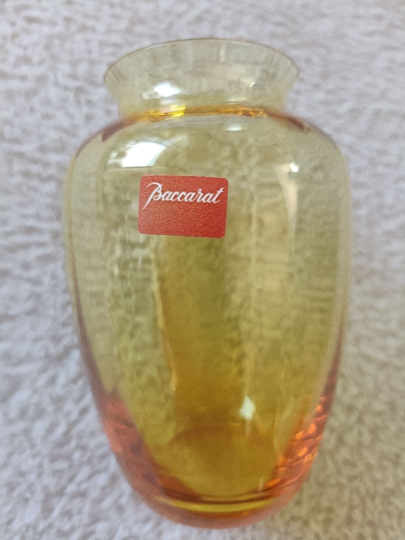 Baccarat バカラ アクアレーユ 一輪挿し　イエロー