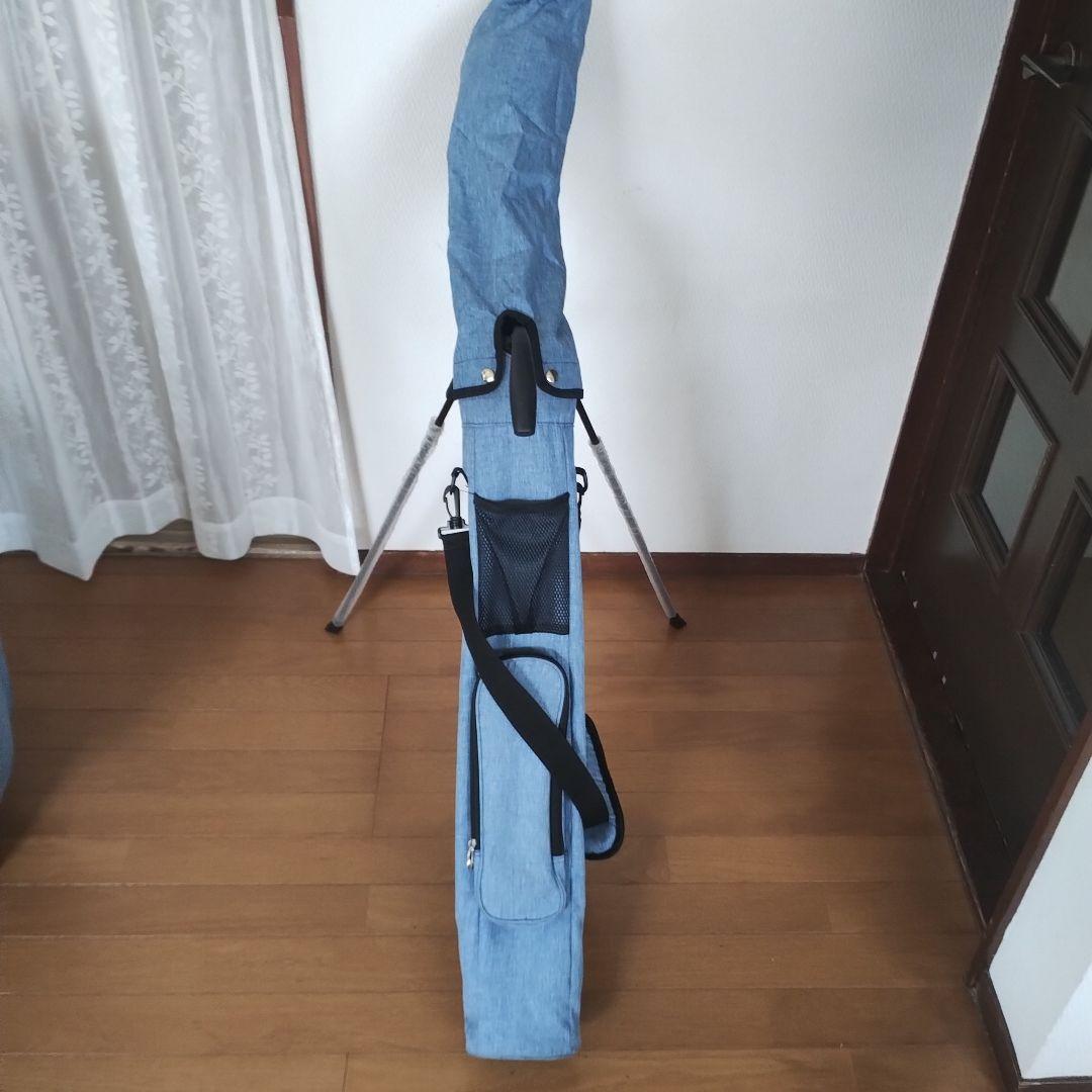 て*ぃ様 デニム風キャディーバッグ セルフスタンドバッグ付き
