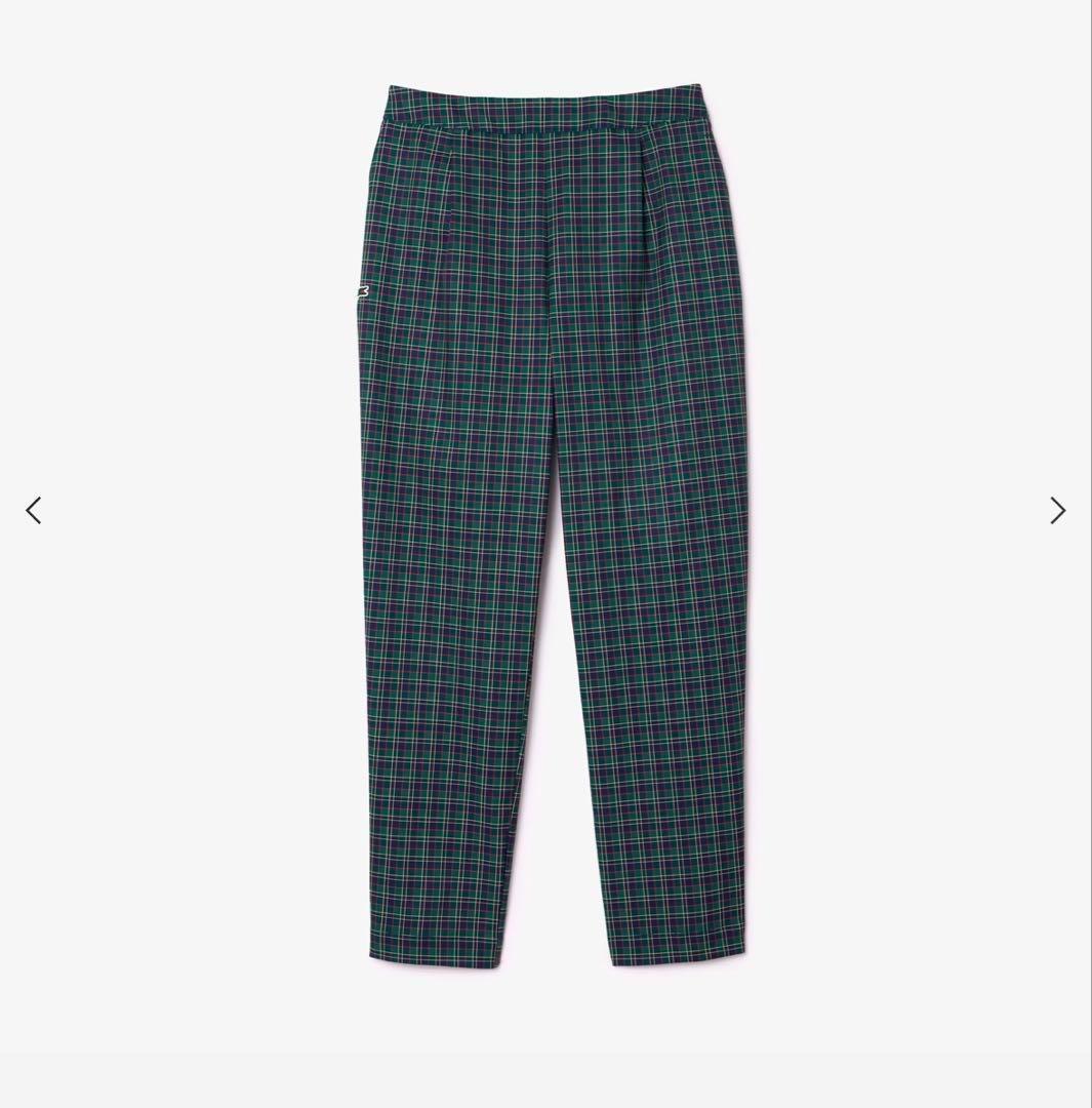 ラコステ レディース ゴルフパンツ チェック柄 XL 新品 タグ付
