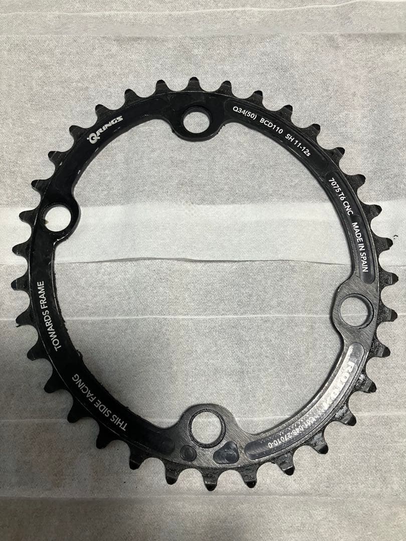 専用jeys2000 様ROTOR Q-Rings ブラック 楕円チェーンリング
