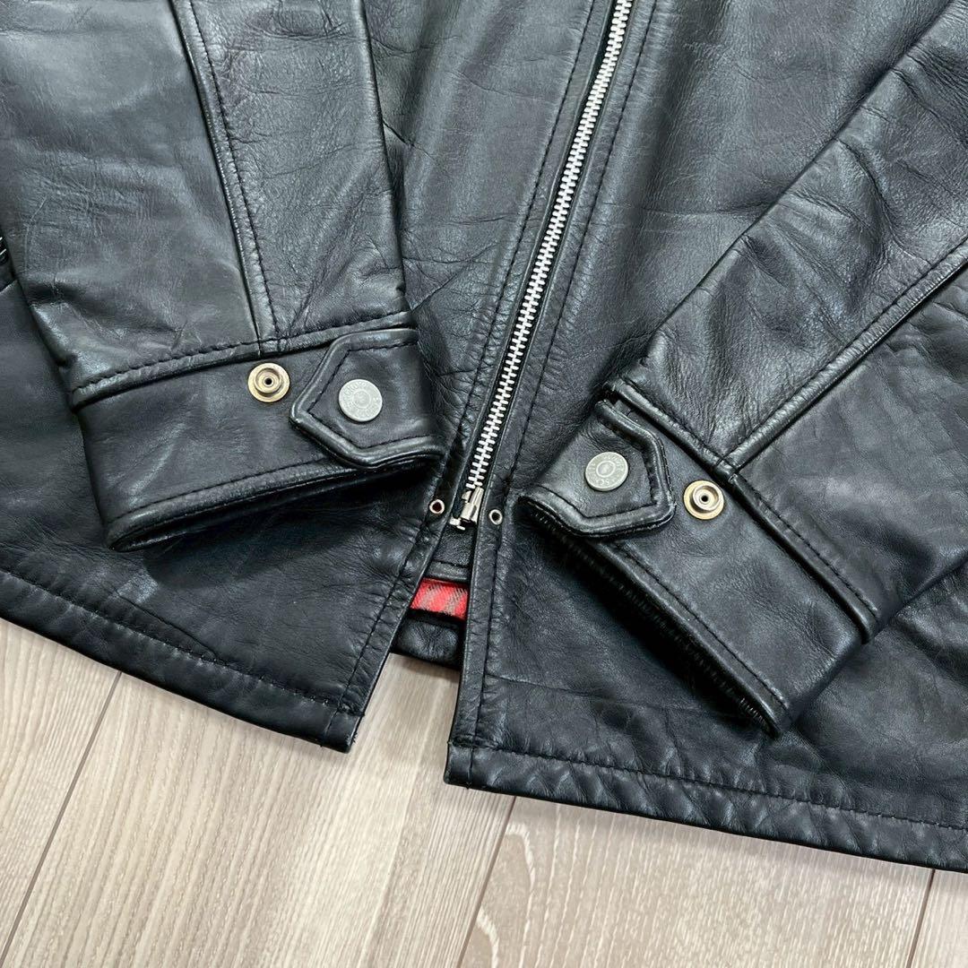 【神サイズ】Schott レザー トラッカージャケット ブラック XL 牛革