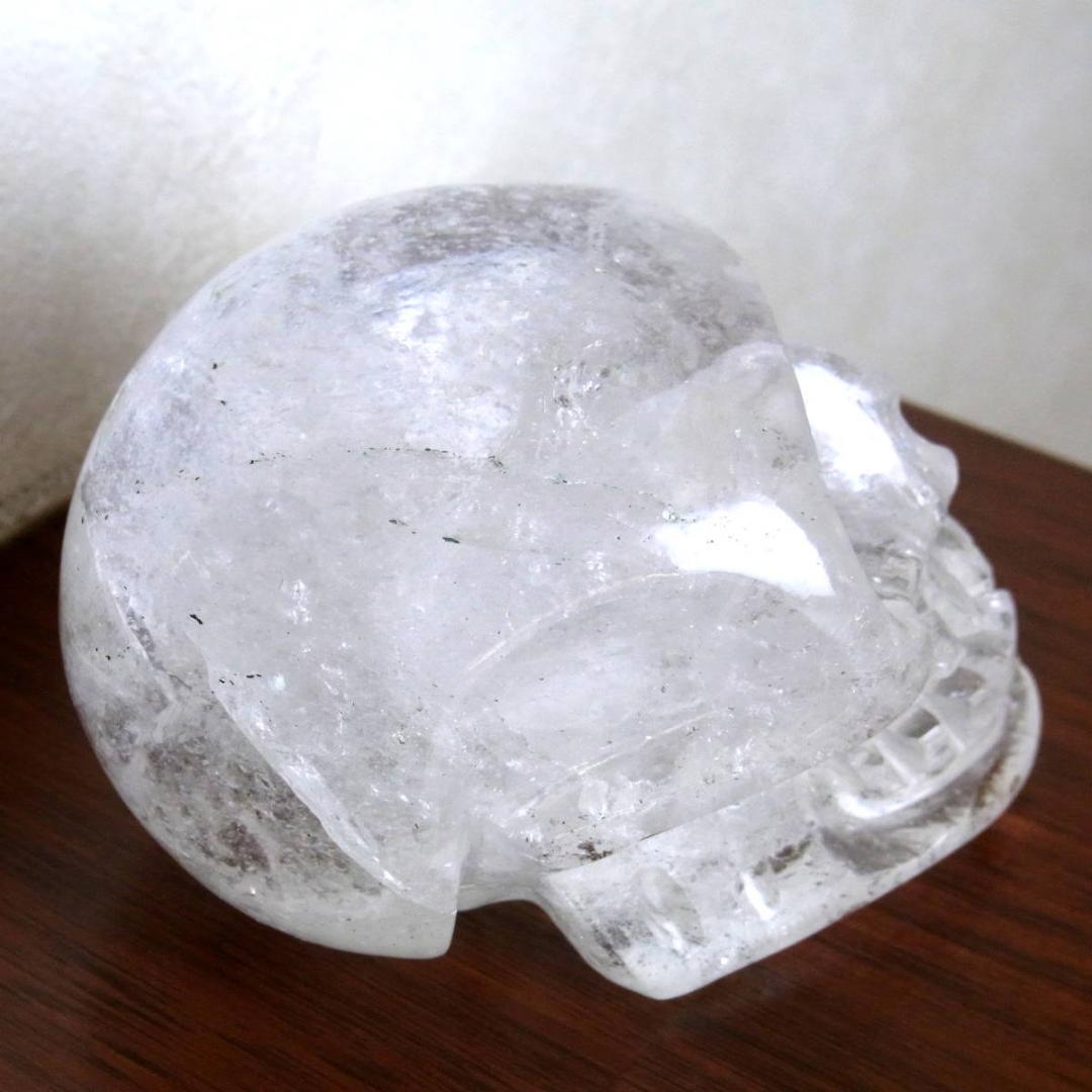 ネパール ヒマラヤ水晶製 ドクロ水晶 スカルクォーツ 箱付き 337g