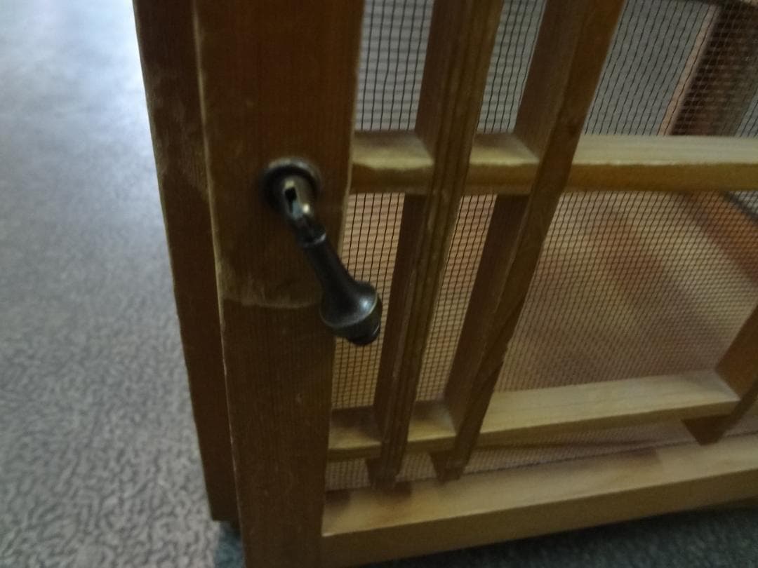 木製蚊帳　卓上サイズ・小型・2段仕切り●蚊帳 虫よけ チェスト 棚 食器棚