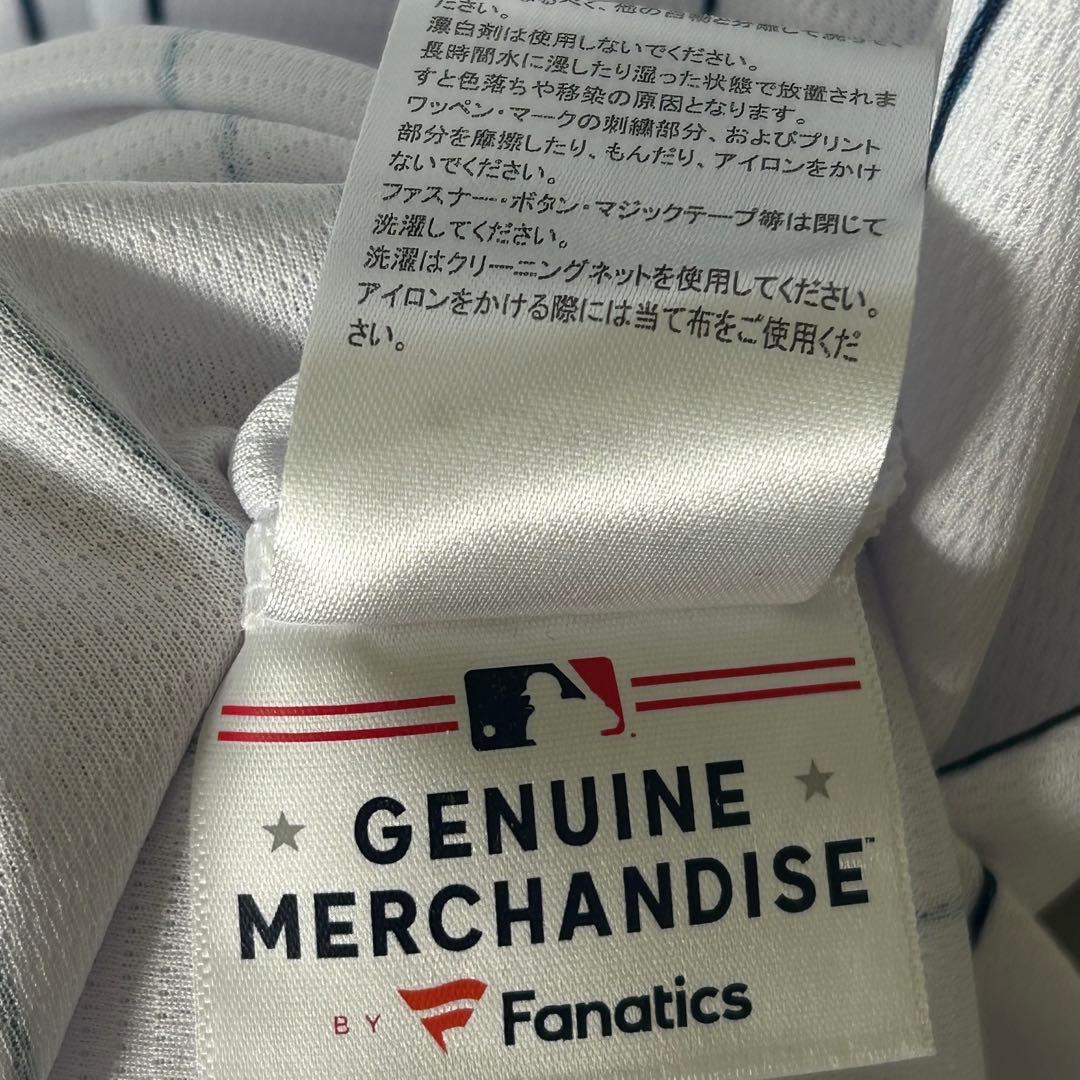 Fanatics ヤンキース ベースボールシャツ ストライプ XL 白