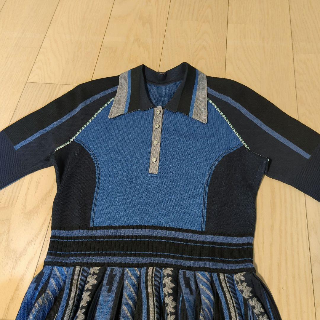 25fw　Geometric Pattern Knitted Dress