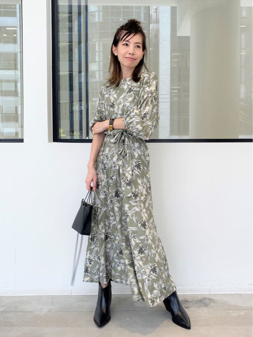 みほ様❣️37400円 L'Appartement フラワープリントラップドレス