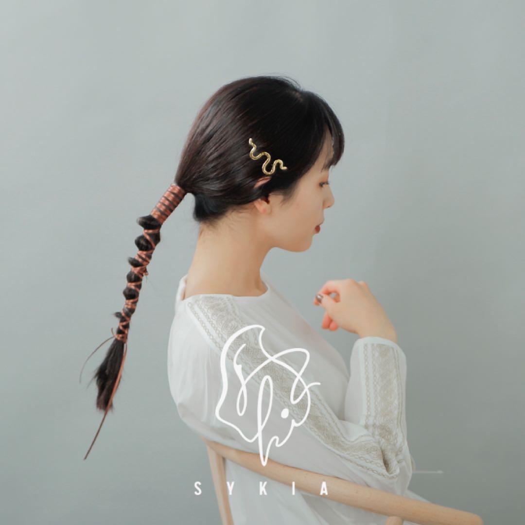 2点セットUnevenness Hair Pierce スネークウェーブヘアピン