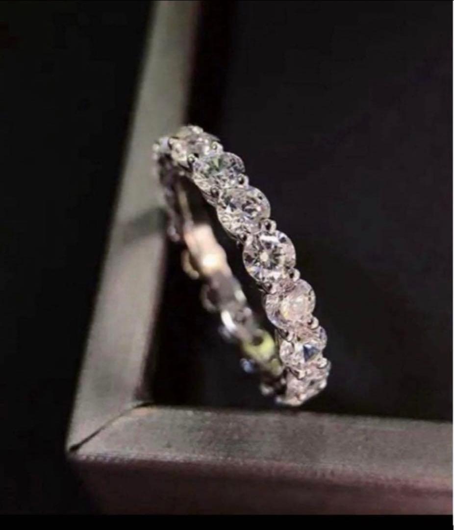 【新品】トータル7ct モアサナイト フルエタニティーリング 13号