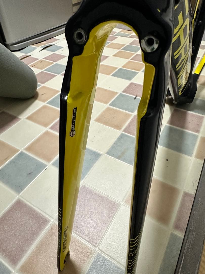 【マル 】GARNEAU GENNIX A1 ロードバイクフレーム 黒/黄