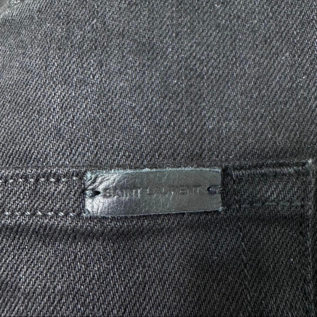 saint laurent エディ期 コーティング スキニーデニム 28